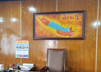 आफ्नो कार्यकक्षमा ‘ग्रेटर नेपाल’को नक्सा राखेर बालेन शाहले दिए भारतलाई काउन्टर