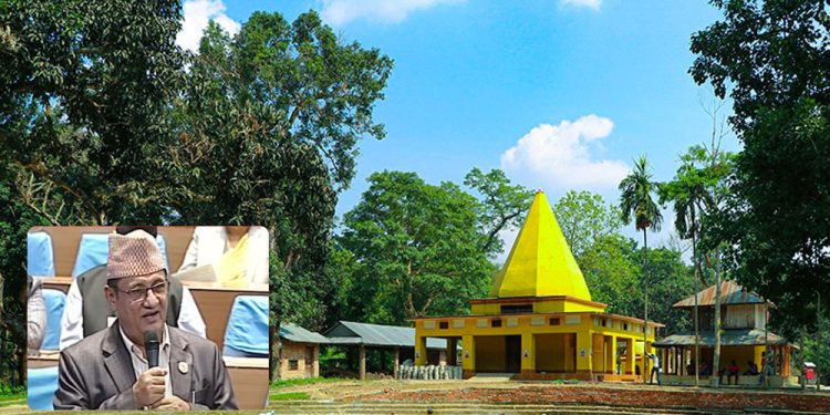 सुनसरीको धार्मिक पर्यटकिय स्थल रामधुनी मन्दिरमा बजेट विनियोजन गर्न आचार्यको माग