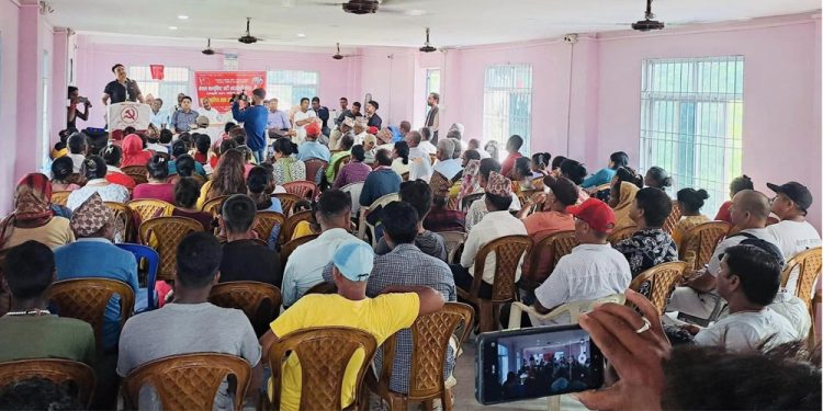 रामधुनीमा माओवादीको पार्टी स्कुलिङ तथा जागरण कार्यक्रम