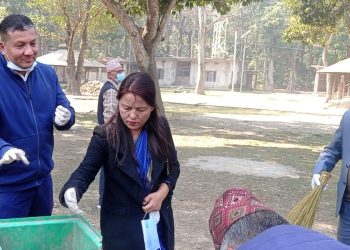 रामधुनीमा वृहत सरसफाई, मन्दिरलाई सफा राख्न निरन्तरता दिइने