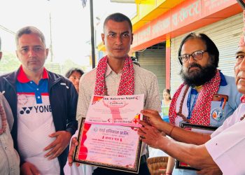 ५० पटकभन्दा बढी रक्तदान गर्ने ५ जनालाई साई हस्पिटलको सम्मान