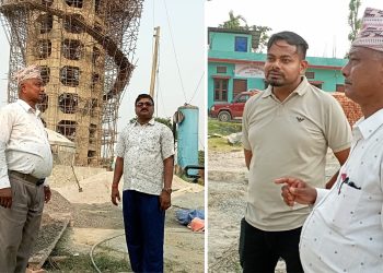 झुम्का खानेपानीको काम सुस्त, मेयर चौधरीले भने–जसरी भए पनि छिटो काम सक्नुहोस्