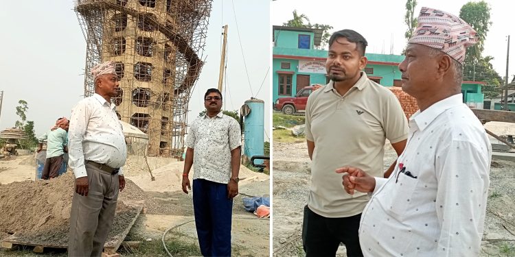 झुम्का खानेपानीको काम सुस्त, मेयर चौधरीले भने–जसरी भए पनि छिटो काम सक्नुहोस्