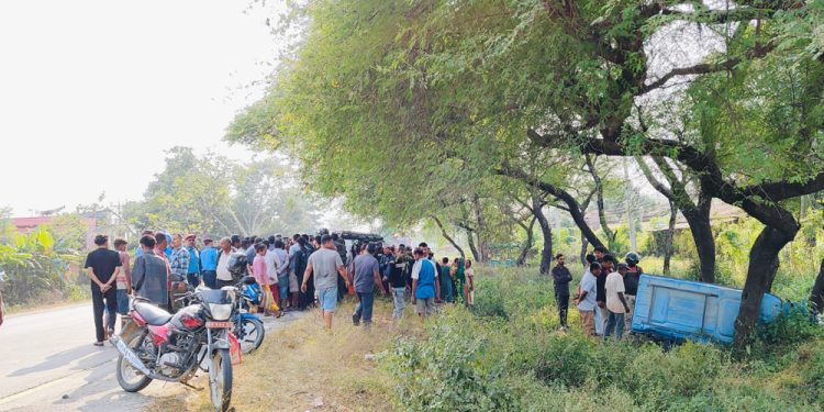 भारतीय गाडीको ठक्करले सुनसरीको झुम्कामा सिटी सफारी चालक महिलाको मृत्यु