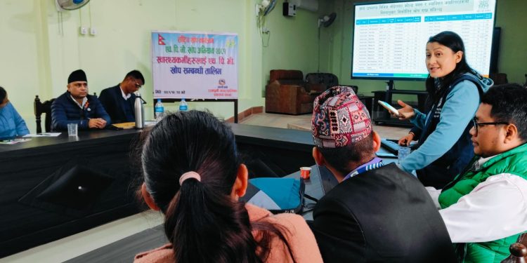 ‘एचपिभी’ खोप अभियान–२०८१ : रामधुनीका स्वास्थ्यकर्मीलाई तालिम