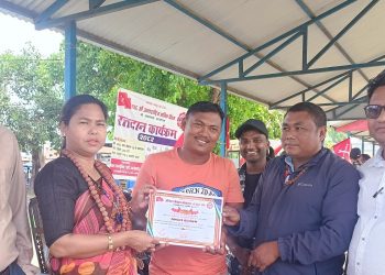 अखिल नेपाल यातायात मजदुर संघद्वारा रामधुनीमा रक्तदान कार्यक्रम सम्पन्न