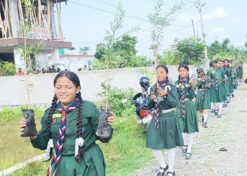 हरित विकासलाई प्राथमिकतामा राख्दै रामधुनी-९ : दुई वर्षमै रोपिए २ हजार ५ सयबढी विरुवा